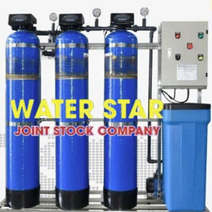 Hệ thống lọc tổng 1m3/h - Mẫu 3 cột có làm mềm - Van auto