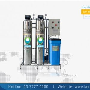 Hệ thống lọc nước tổng gia đình 2 cột inox van tự động 1000LH