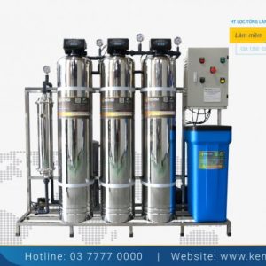 Hệ thống lọc nước tổng làm mềm 3 cột inox tích hợp lọc UF 1500LH